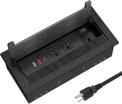 Conference Table Power Hub with HDMI, RJ45, PD 20W USB-C
