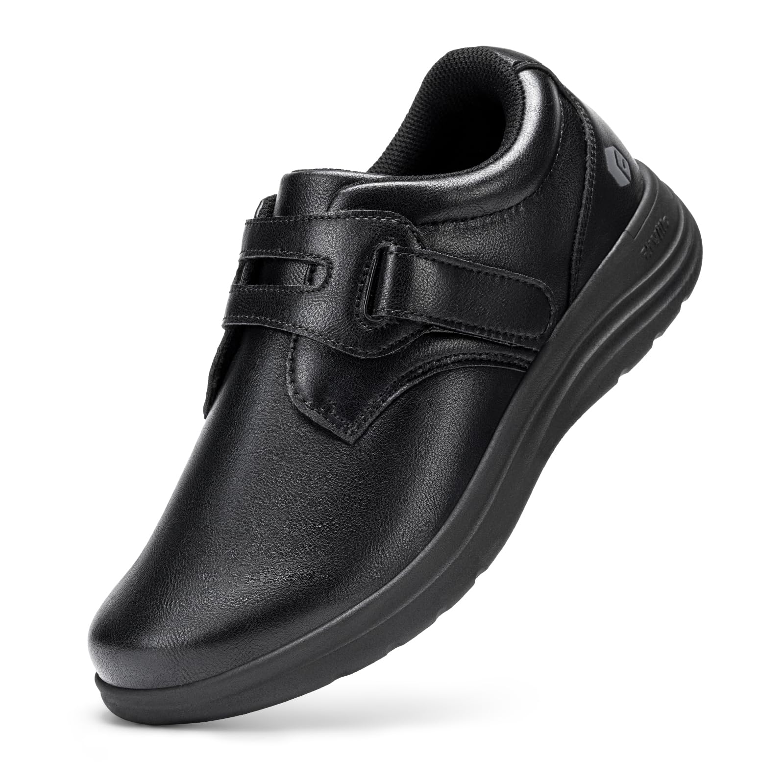 FitVille Diabetiker Schuhe Damen Extra Weit Leder Mokassins Slippers Orthopädische Schuhe mit Klettverschluss Verstellbare Loafers Bequemer Elegant Walkingschuhe für Geschwollene Füße