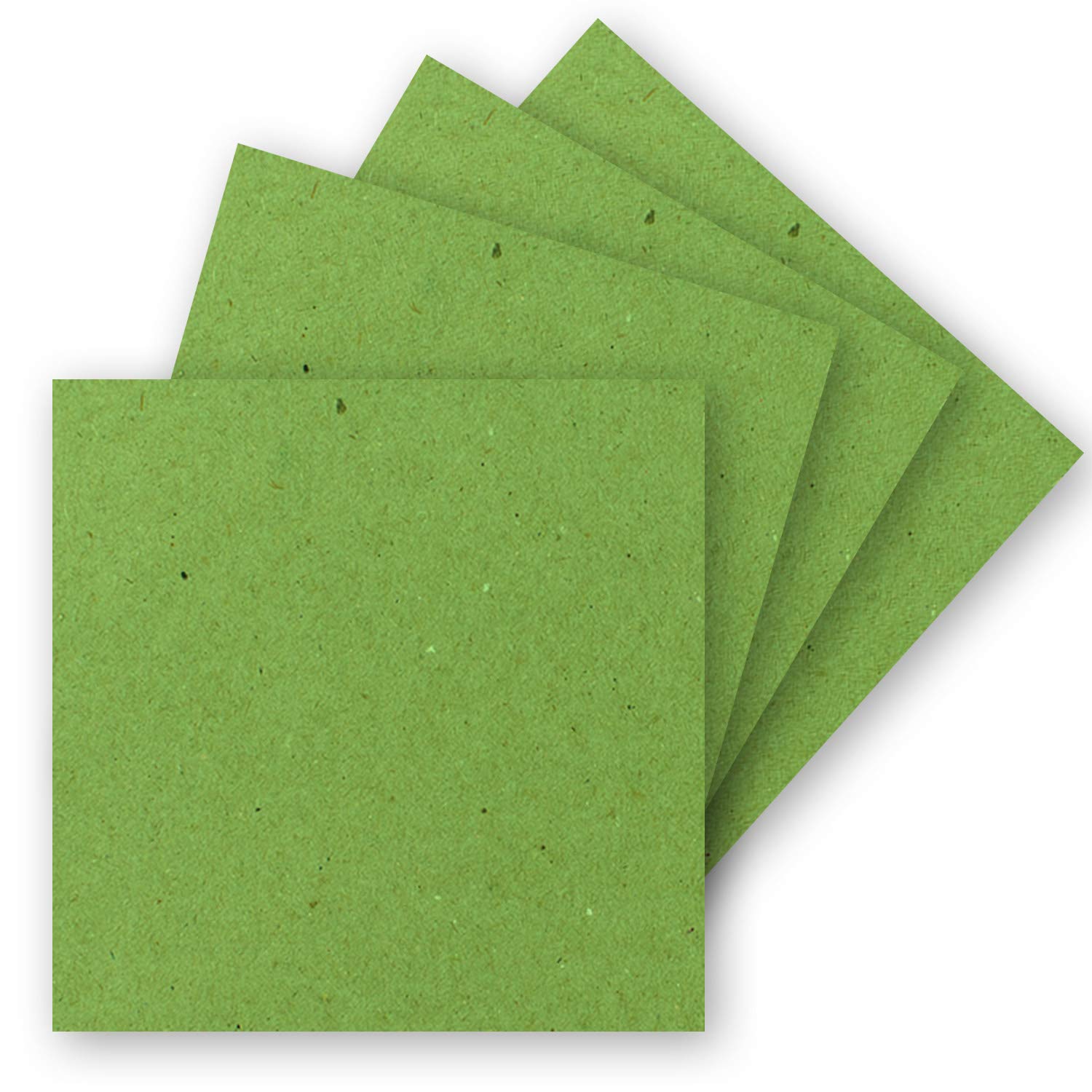 400 tarjetas cuadradas - 15 x 15 cm en verde claro (papel kraft) - 240 g/m² - tarjetas en blanco para manualidades, postales, cartulina para manualidades de papel natural