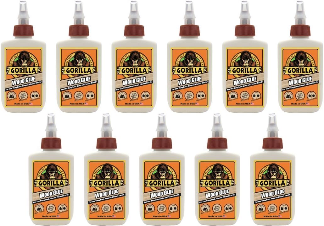 Gorilla Wood Glue, 4 ounce Bottle, (Pack of 11)
