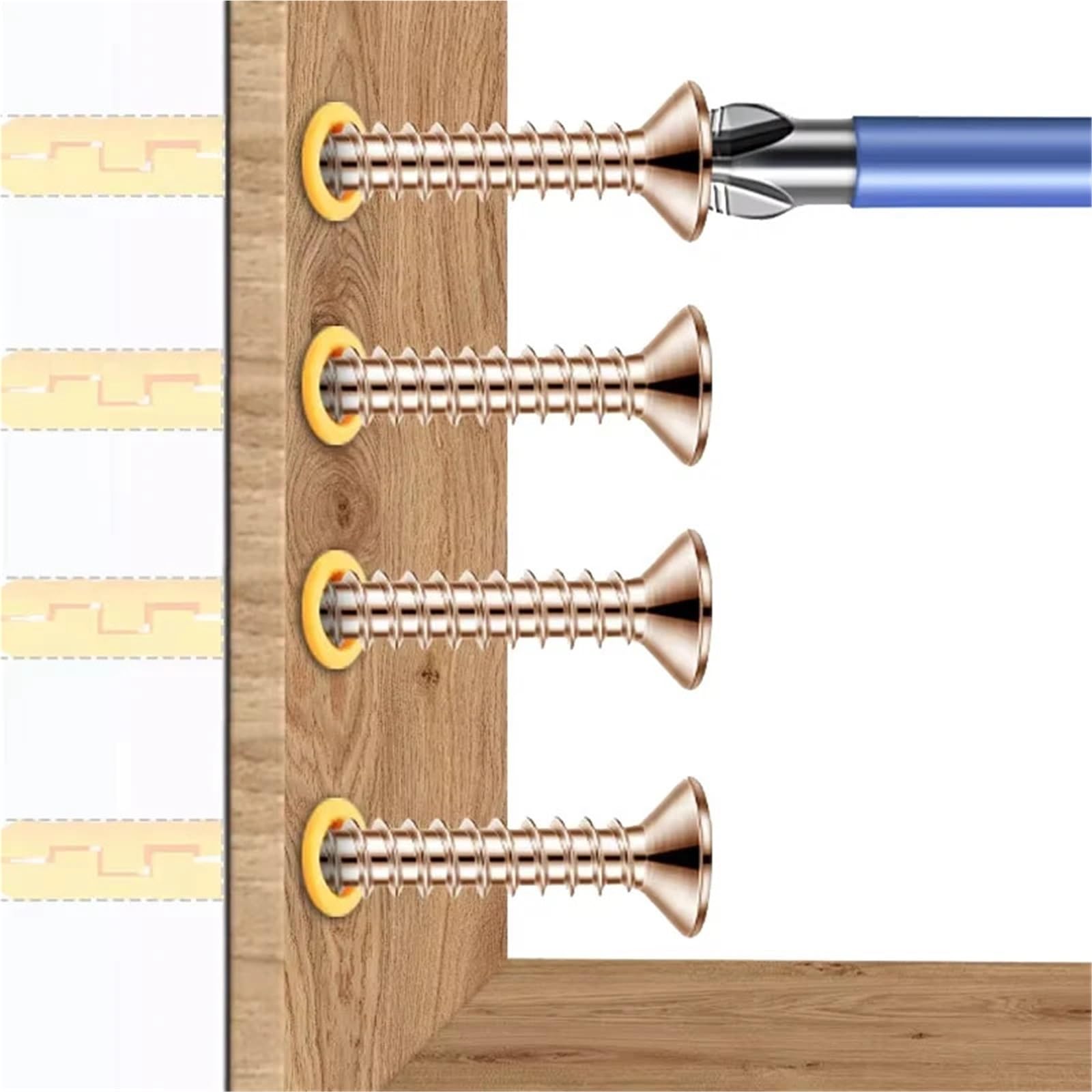 Fisher Tasselli Viti autoperforanti in metallo Kit for cartongesso e ancoraggi a parete di bulloni ad espansione for ancoraggio a spina Hardware(100Sets,M6x80)