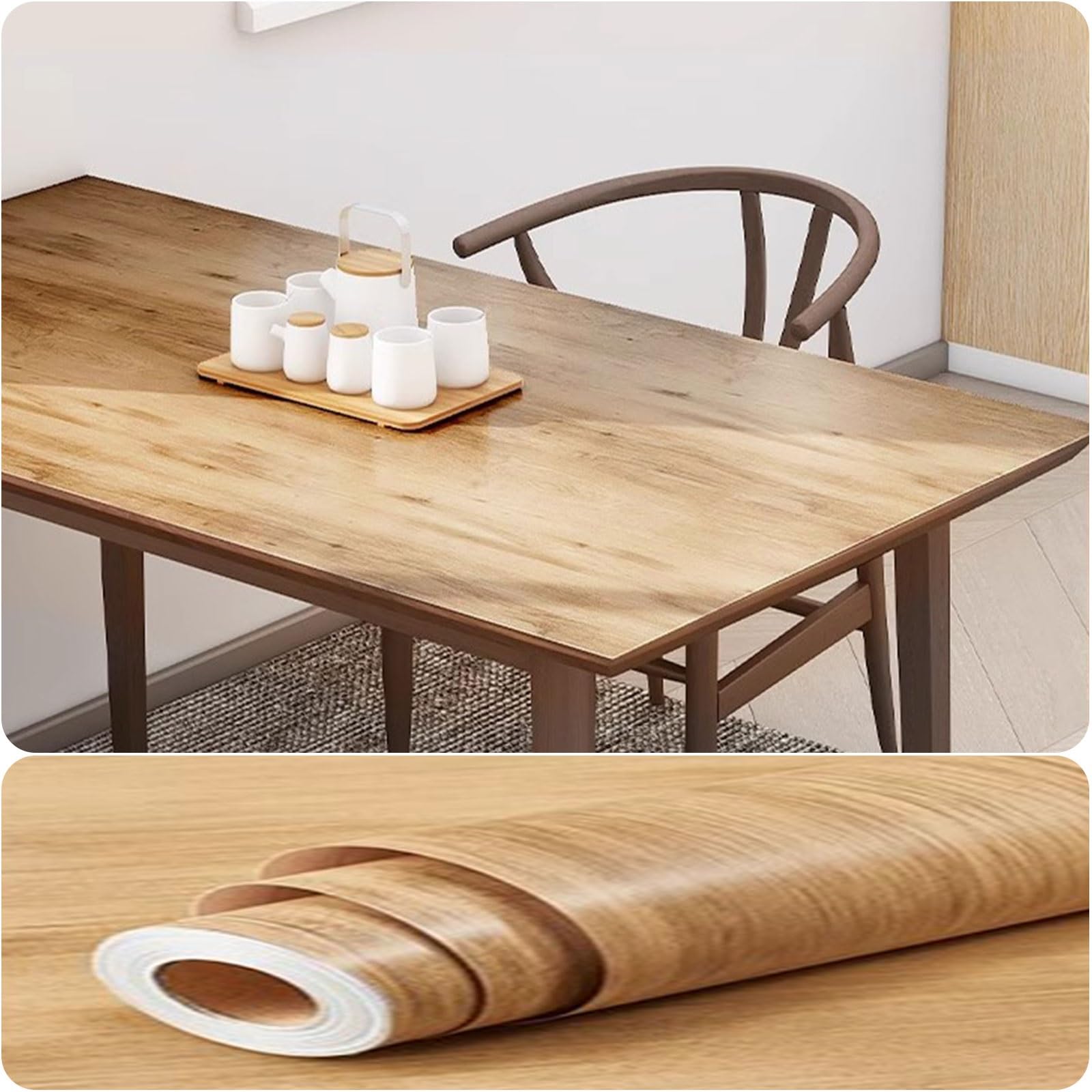 Samoprzylepna tapeta imitująca drewno Samoprzylepna folia PVC o wyglądzie drewna do mebli i ścian 8 stylów, wiele rozmiarów(Holzoptik Folie 05,60 x 300 cm)
