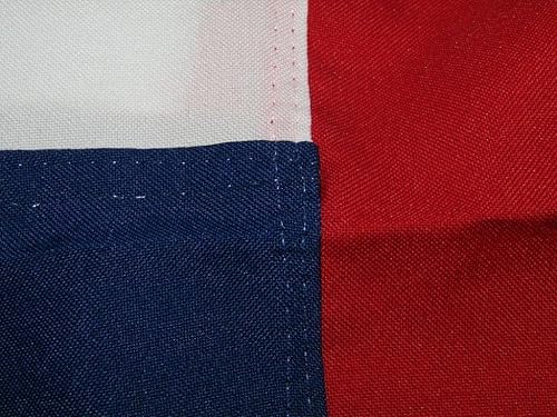 Miniatura 5 de Premium 3x5 Embroidered Sewn Chile Synthetic Cotton Flag 3'x5' Grommets 3 Clips