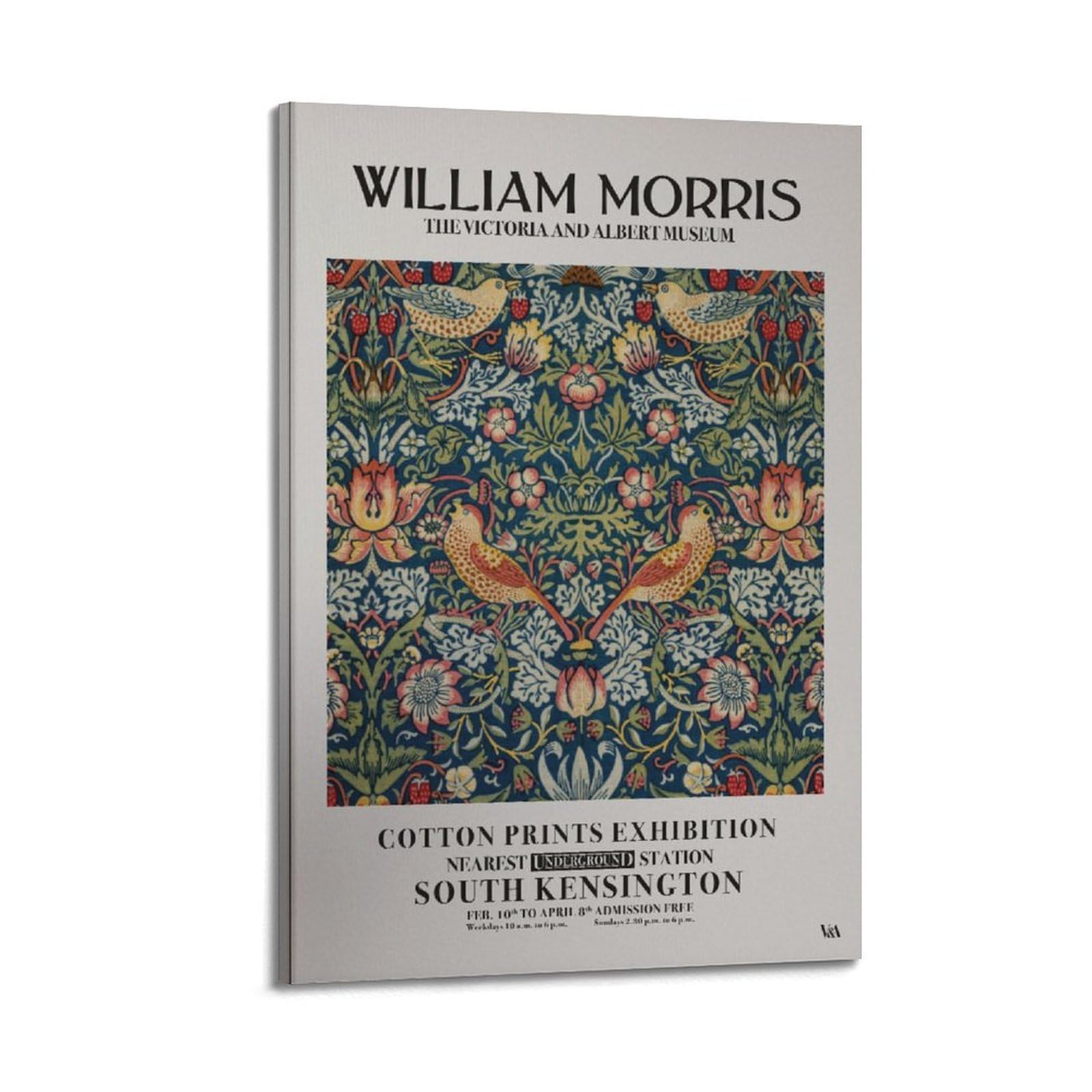 xiaoxiaoshen William Morris S, Mid1 Canvas Poster Wall Art Prints Room Aesthetic Murals Bedroom And Living Decorations 24x36inch(60x90cm)