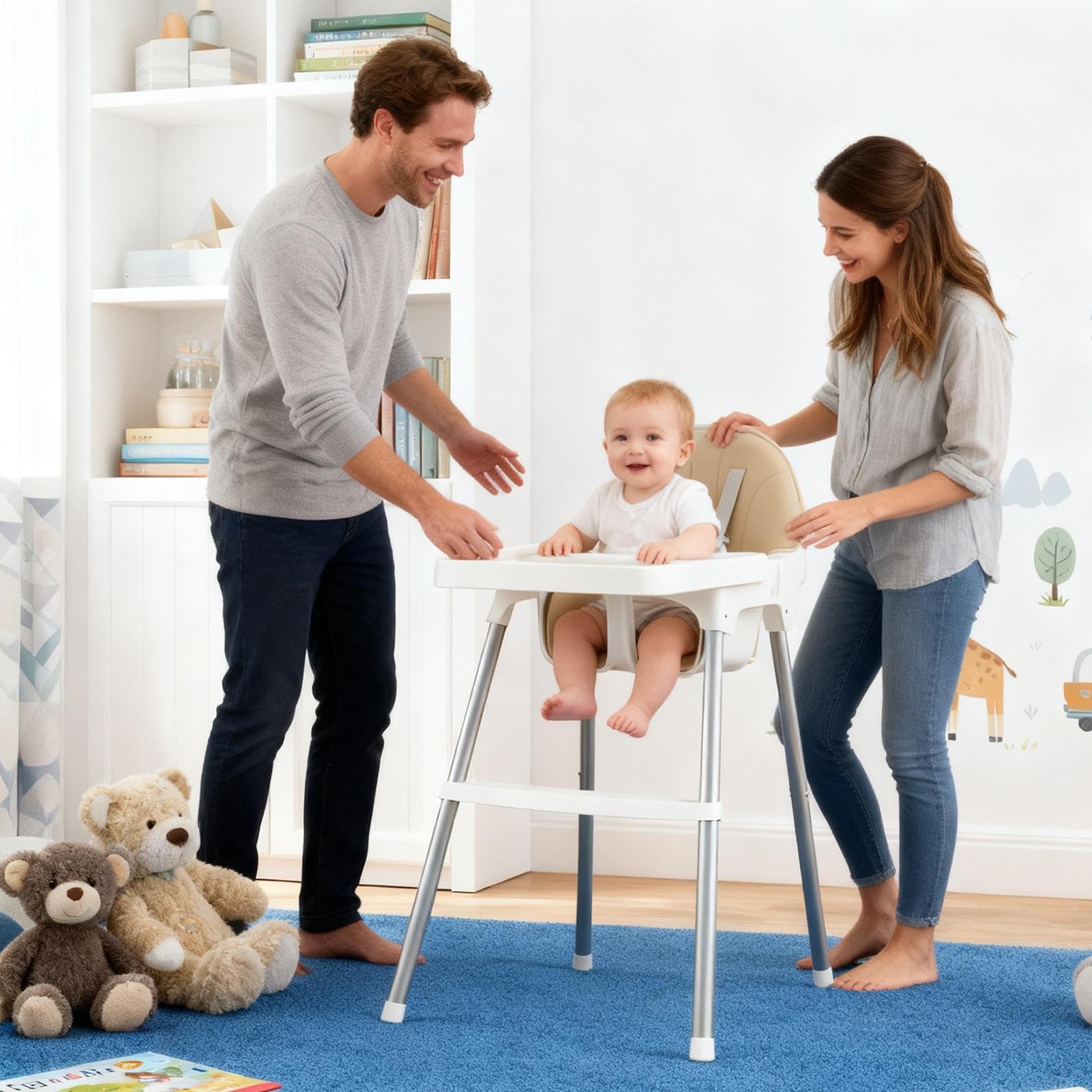 Seggiolone Alto Per Bambini Sedile Alto Regolabile | Seggiolino Alzabimbo Per Alimentazione Per Bambini E Bambine Cucina Sala Da Pranzo Ristorante Pasto Familiare Asilo E