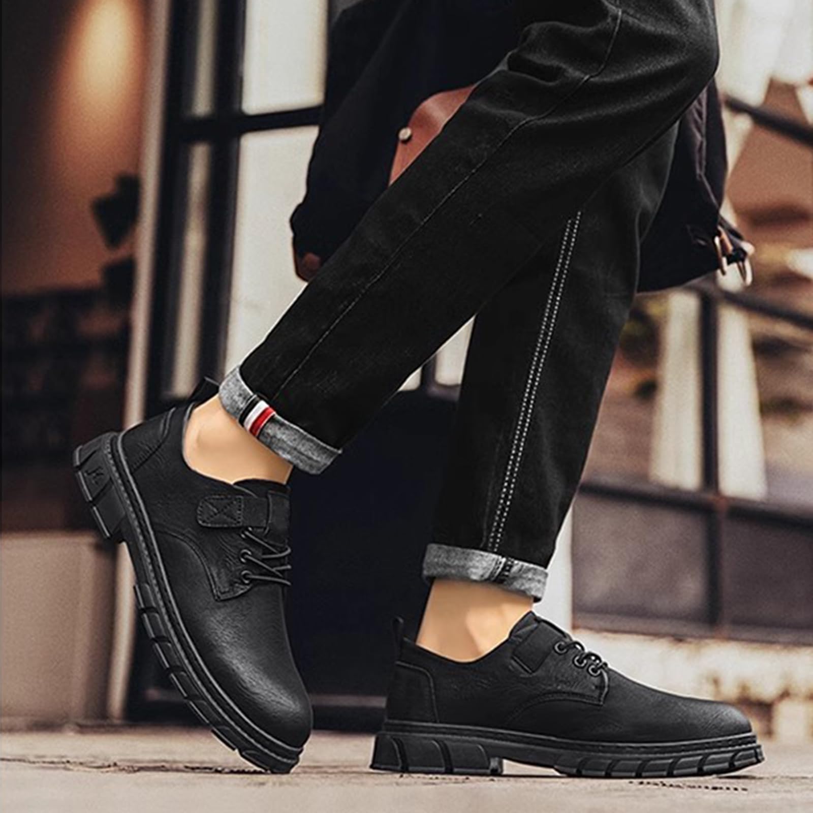 Scarpe Eleganti Oxford da Uomo | con Lacci, Punta Tonda, in Pelle, Antiscivolo, Basse, Sposa, Abito, Formali