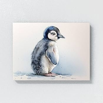 Sense Canvas Penguin Cute Baby 3 Canvas Art - Home Decor
