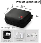 Phomemo Label Maker Case Compatible M220 M110 M108 M260 M221 M120 M200 M150 M250 Printer, with Mesh Pocket for Accessories (Case Only)
