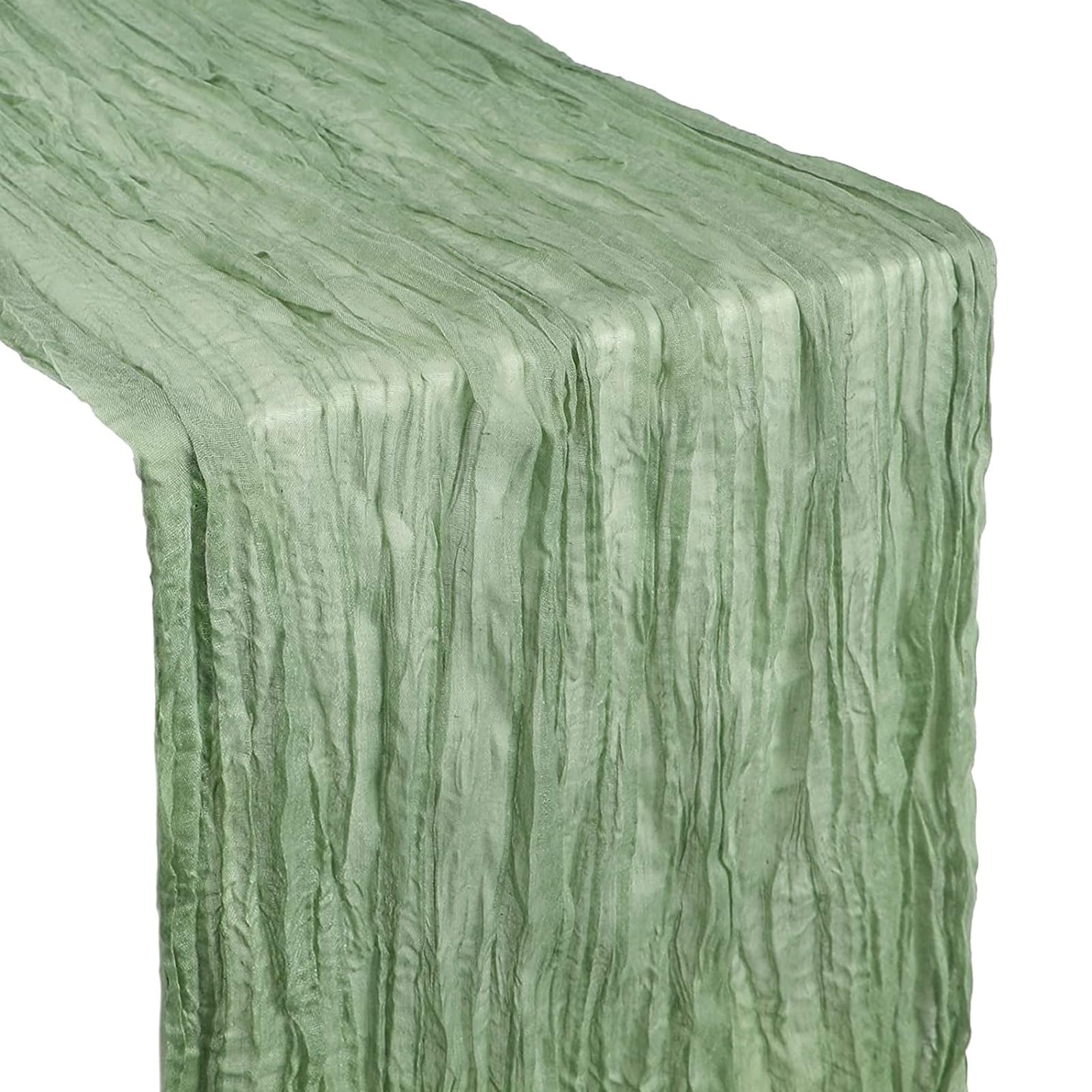 Käsetuch-Tischläufer, 6 Stück, Boho-Gaze, 90 x 400 cm, 13 Fuß lang, Käsetuch-Tischläufer für Hochzeit, Party, Urlaub, Dekoration, Tischdekoration (4 Stück-hellgrün)