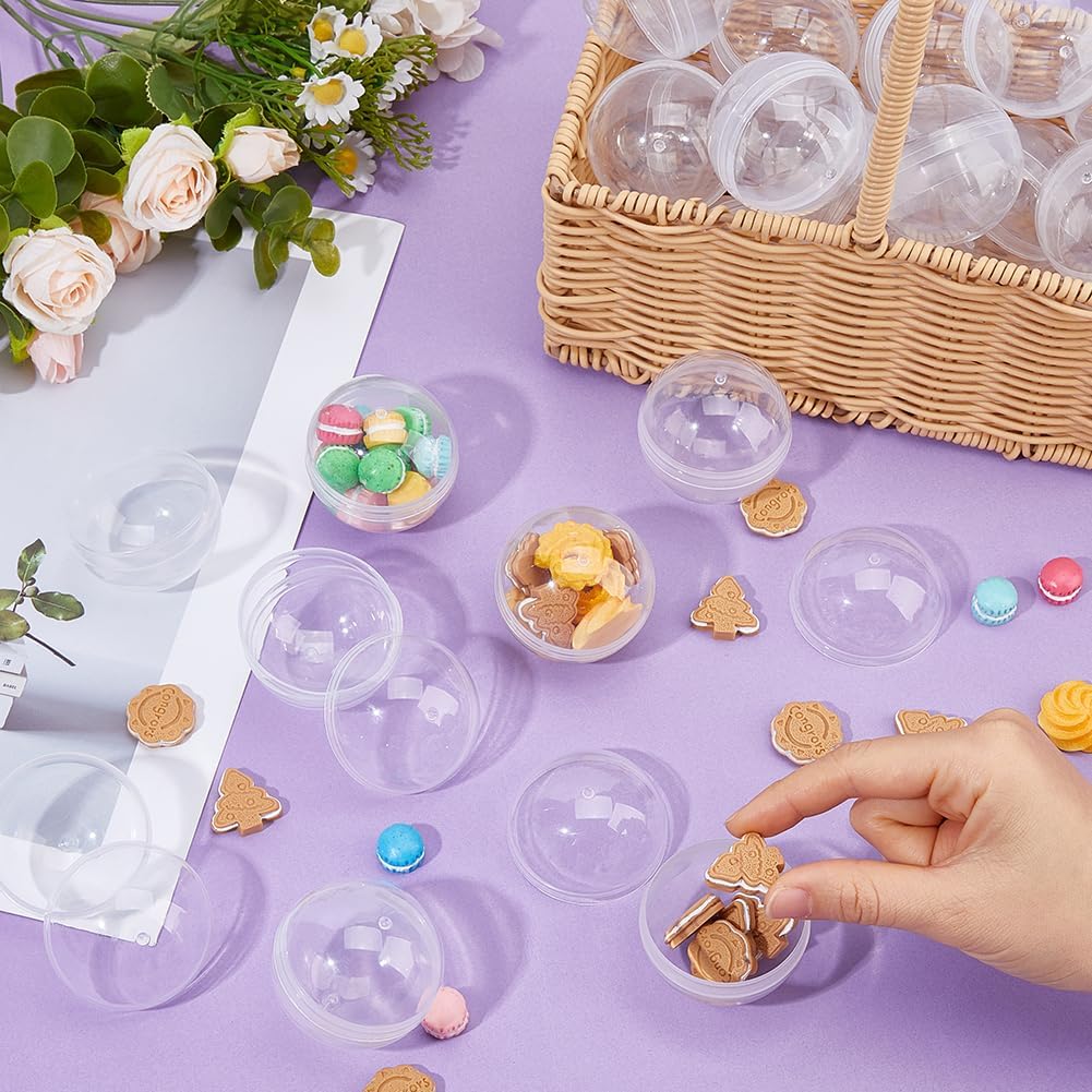 DICOSMETIC 150Pcs Gumball Vending Machine Capsules Empty Ball Plastic Containers 2 Inch Transparent Gumball Machines Balls for Candy Surprise Gifts Party Favors