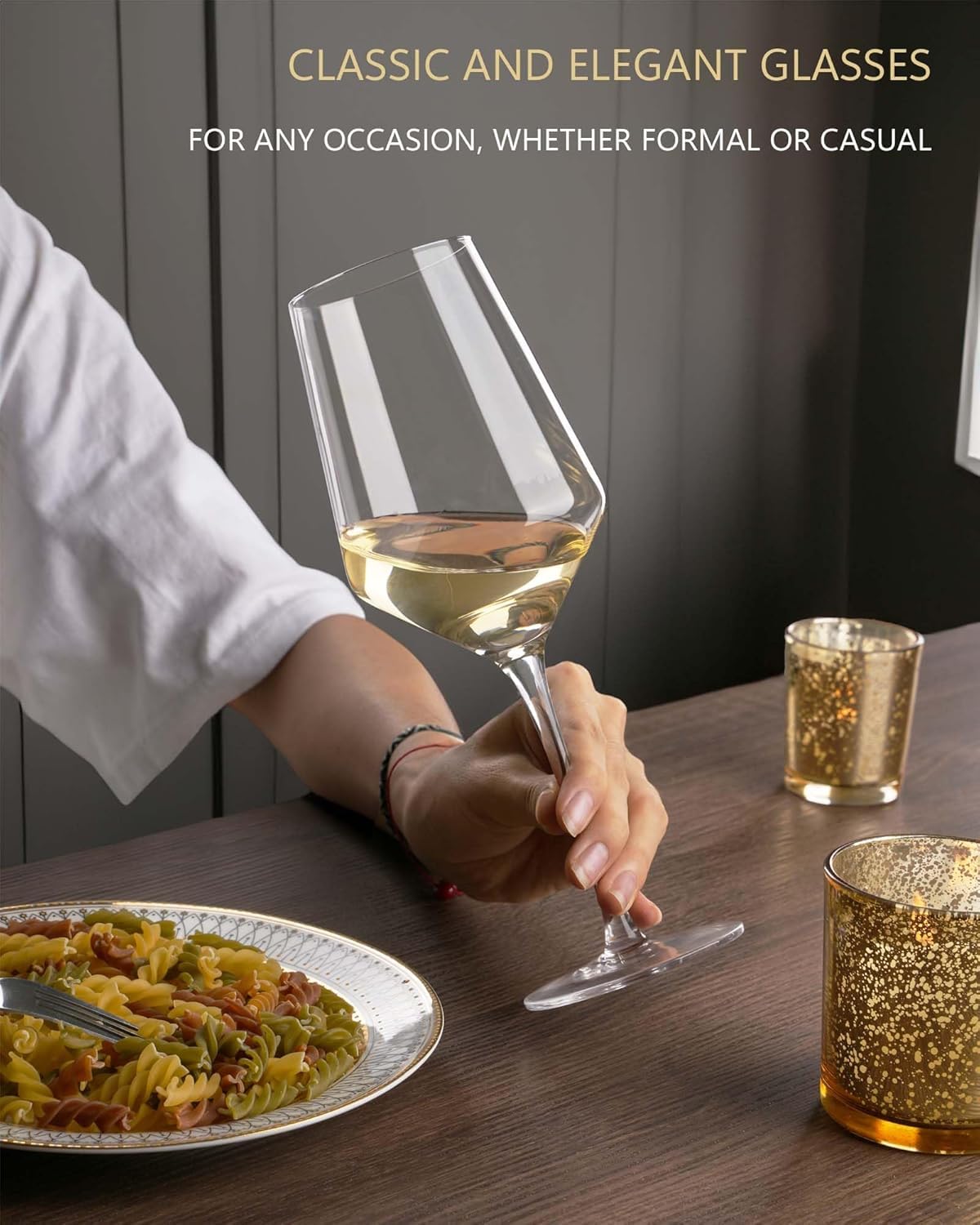 VILON Glassware Red Wine Glasses Set - 4 Pieces, Clear - Image 7 thumbnail