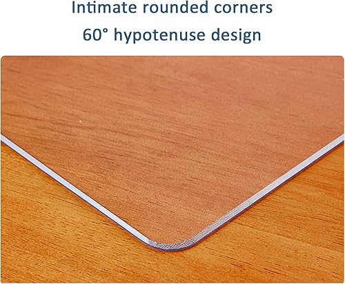 Miniatura 3 de Protector de mesa con bordes biselados mate, de plástico transparente de 0.079 pulgadas, protector de mantel impermeable, para mesa de comedor,