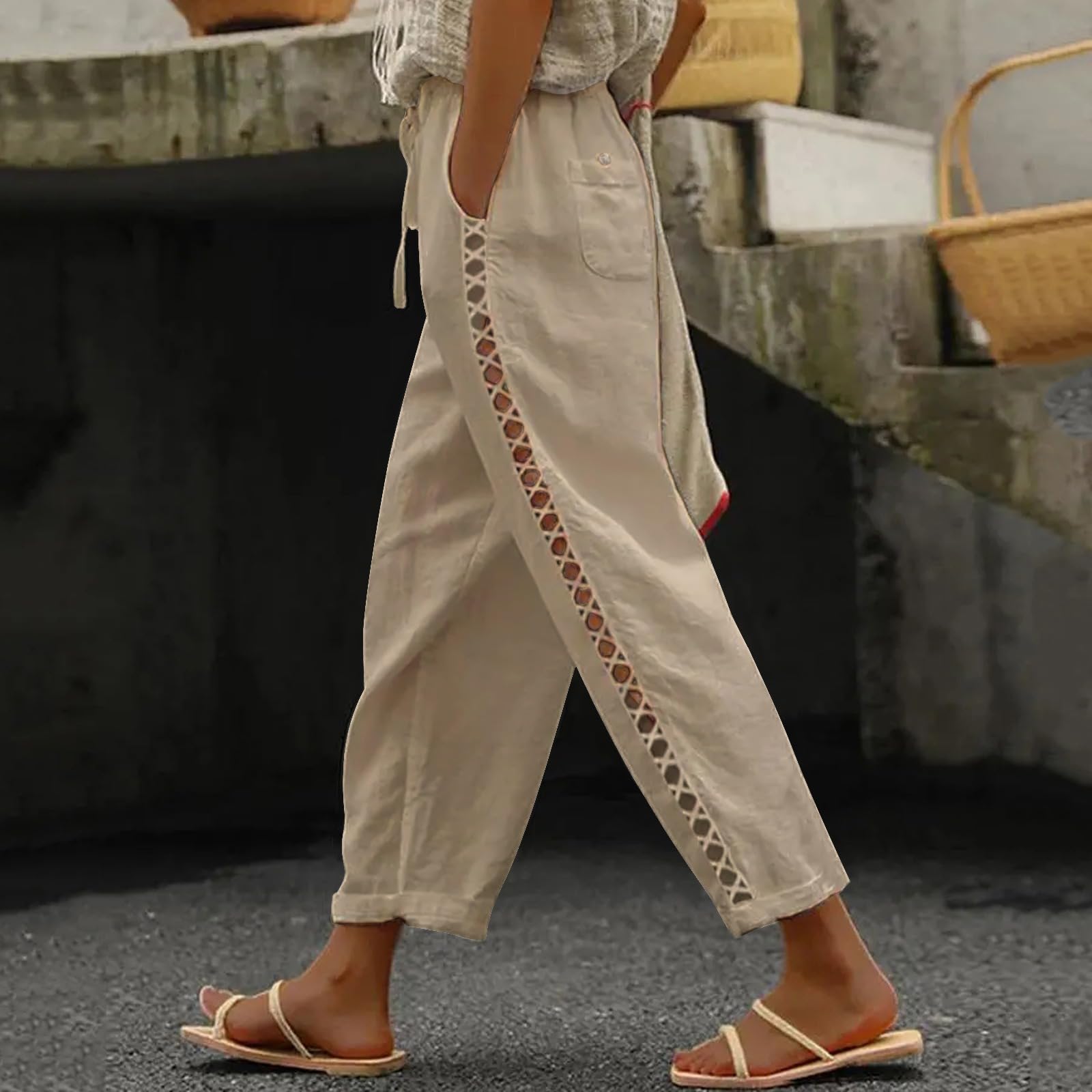 Puimentiua Pantaloni Estivi In Lino Pantaloni in lino Donna