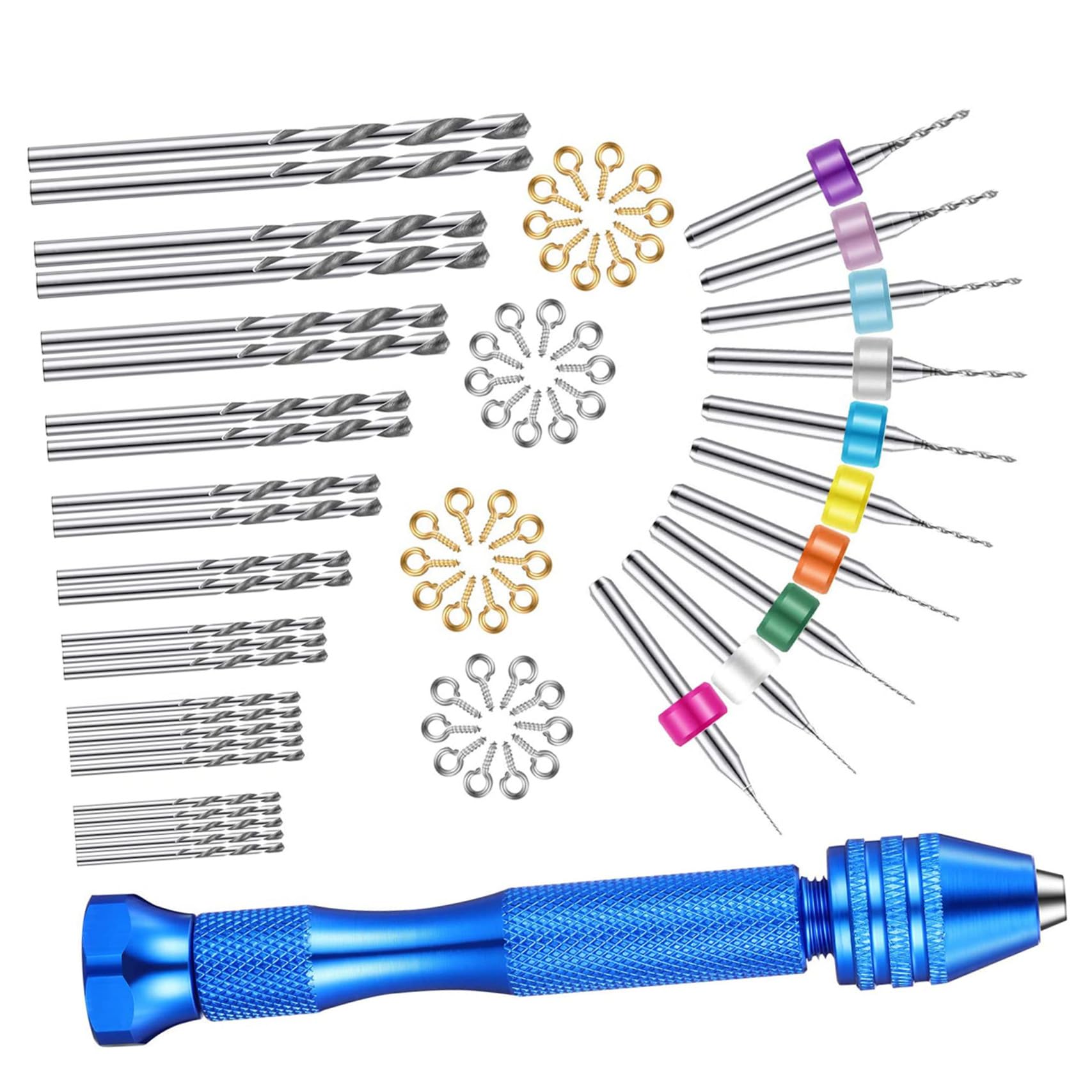 152pezzi Mini Punte Per Trapano e Girevole Precisione Per Modellismo e Te Facile Trasportare e Utilizzare