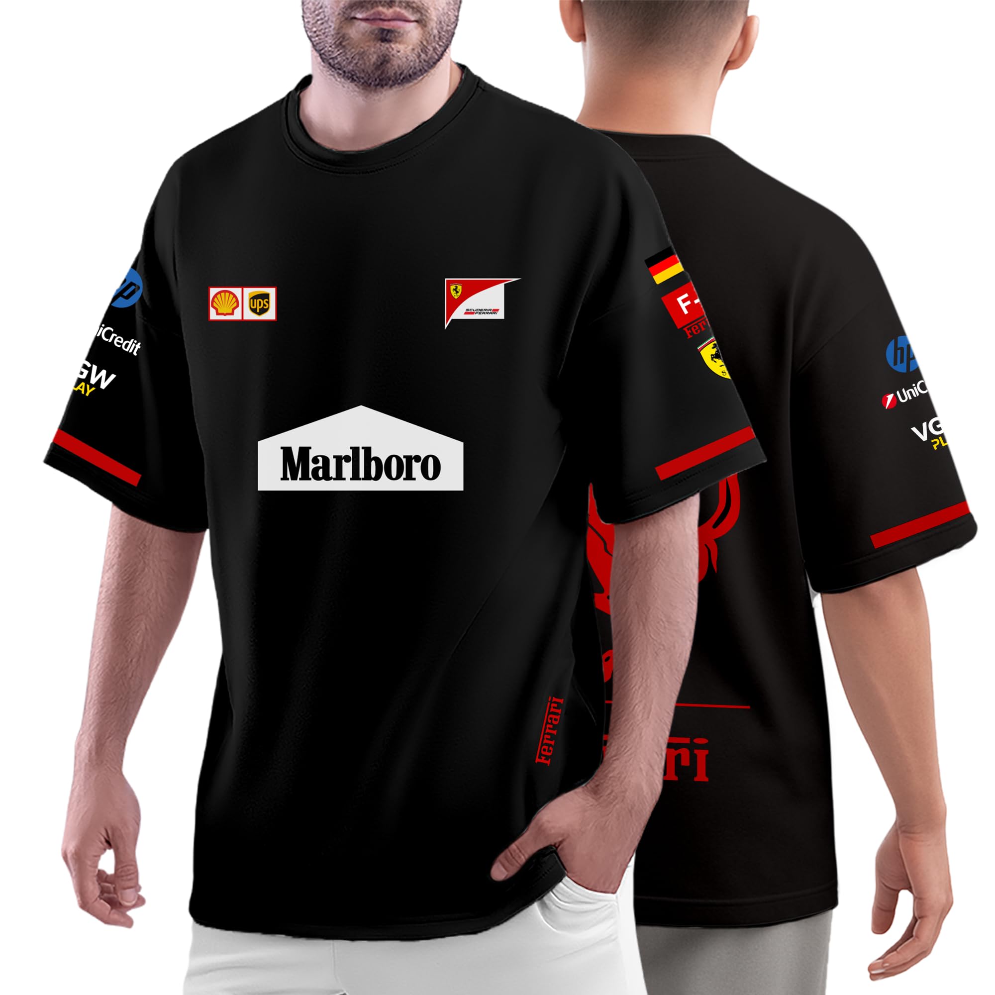r.a. garments Ferai-Scude Motorsport T-Shirt 100% Cotton Car Printed Tshirt for Car Enthusiast for Men & Women Black Tshirt-picture-23