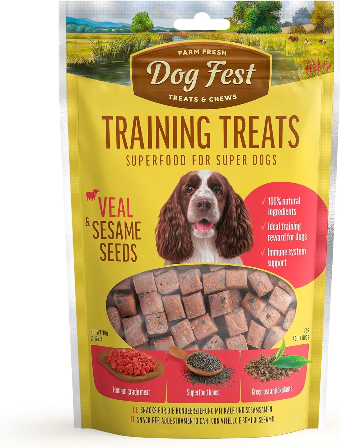 Dog Fest Training Treats Veal & Sesame Seeds 90g