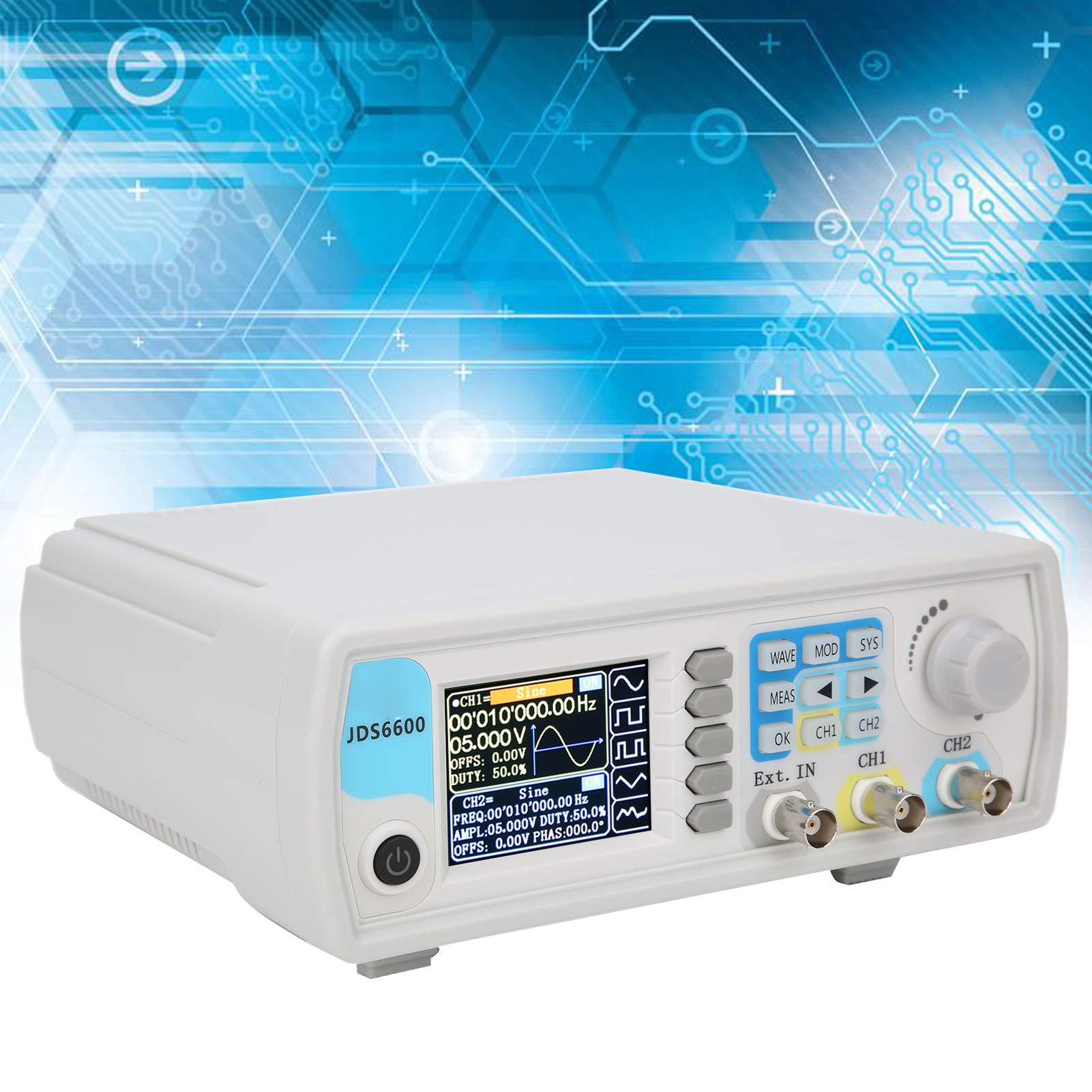 Generatore di segnale DDS a 2 canali AC100‑240V Misuratore di frequenza a forma d'onda arbitraria JDS6600‑40M(EU plug)