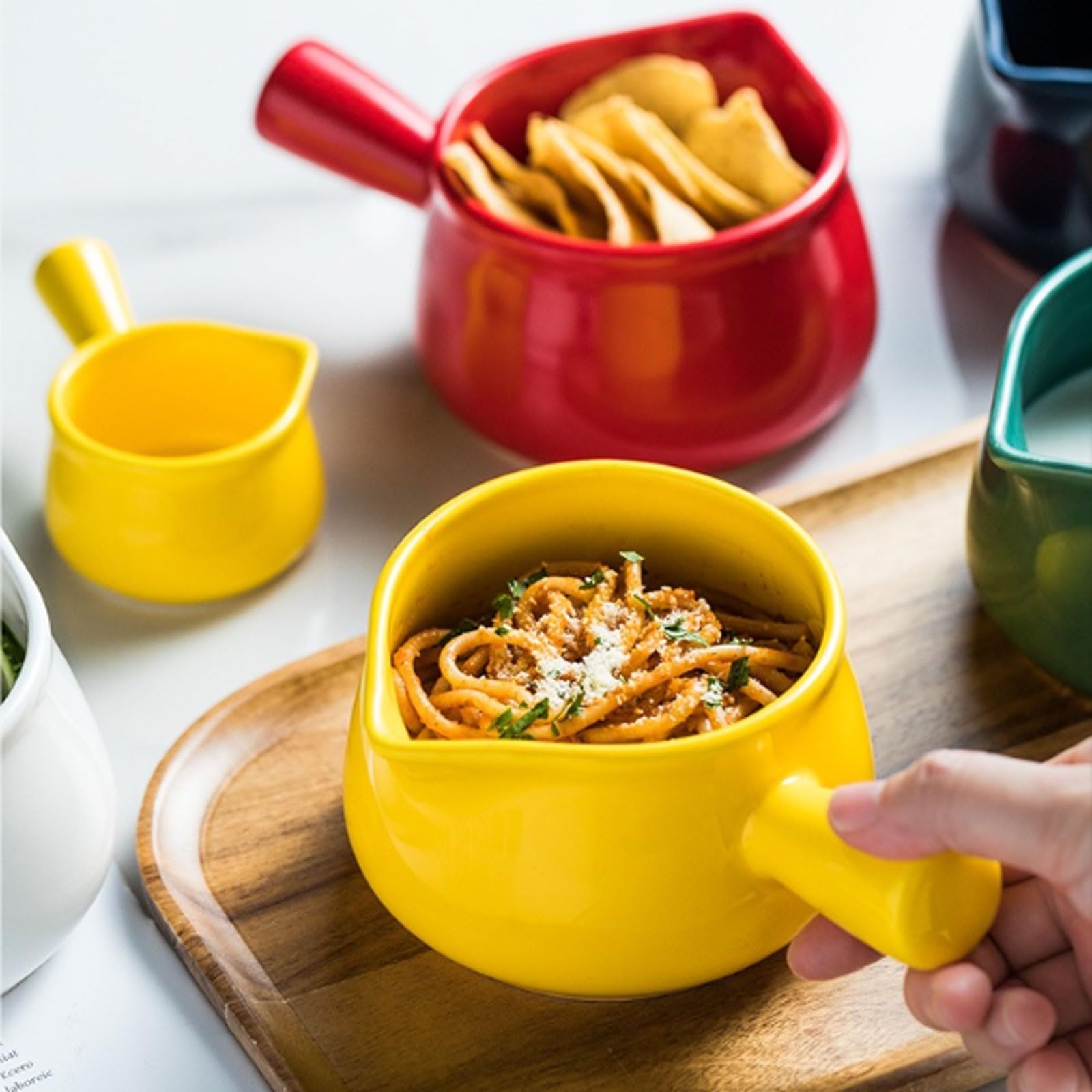 MRKU Pot à Lait, saucière, Tasse à Eau, pichet, crémier, Distributeur de café, sucrier, en céramique avec Bec verseur, sans Plomb, en Porcelaine Cuite à Haute température, idéal pour Le Steak.