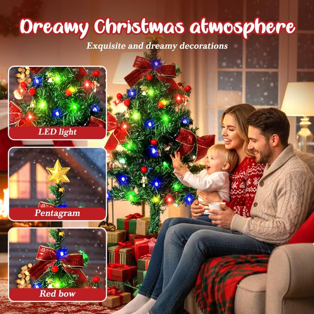Solar Christmas Tree Garden Stake Lights, 2026 New Outside Xmas Decorations, Outdoor Waterproof Trees Lights for Xmas Party Garden Pathway Patio Yard (Type-B, 2)