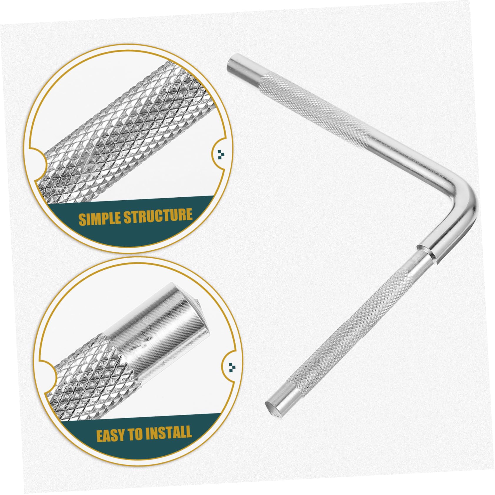 IMIKEYA Pince de Fixation pour Clochette en Métal Argenté Légère avec Structure Simple pour Batterie Percussion Support Instrument Musique