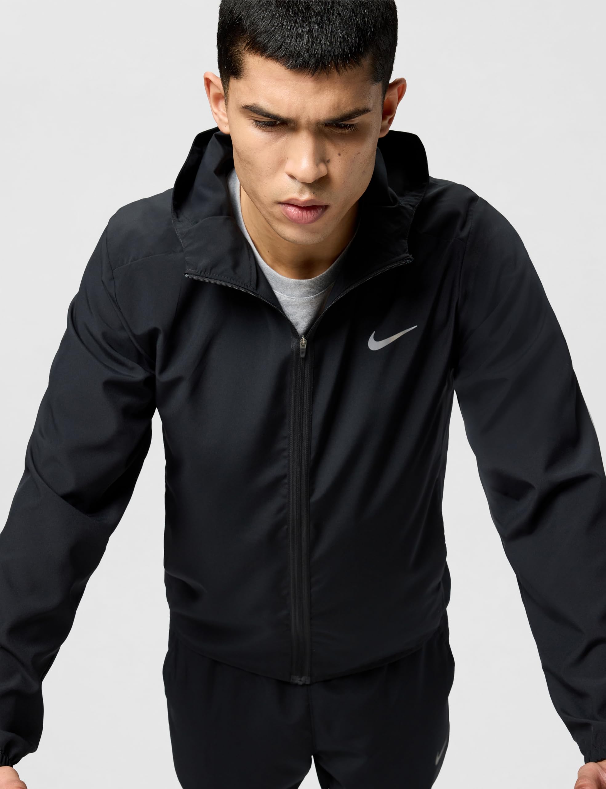 Nike Men's Kurtka M Nk Df Form Hd Jkt, Czarny/Odblaskowy Silv, FB7482-010, M