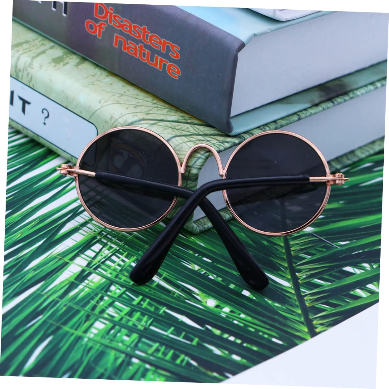 HANABASS Pet Glasses for Small Dogs Cats Dog Shades Sunglasses Metal Frame Uv Protection