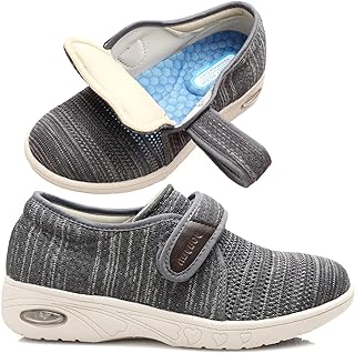 youyun Women's Diabetic Shoes Width X-Wide Shoe for Elderly Women Adjustable Closure Breathable Lightweight