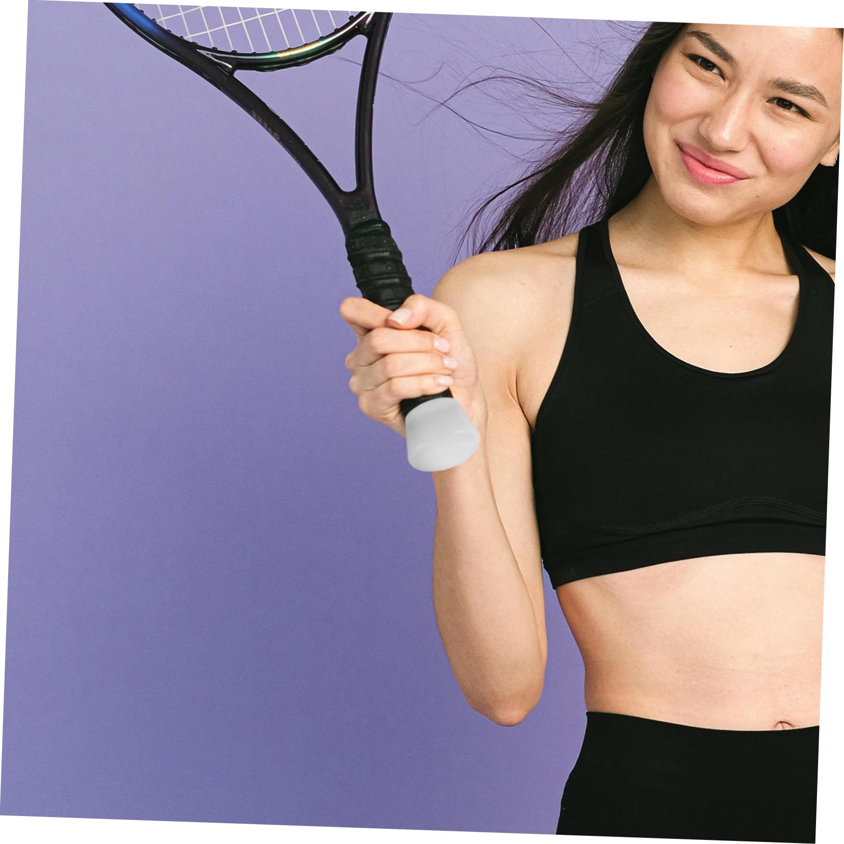 Kisangel Copertura Silicone Per Manico Racchetta Da Tennis Ammortizzatore Anti-vibrazione Facile Da Installare Design Rinforzato Per Supporto e Comfort Compatibile Con Varie Marche