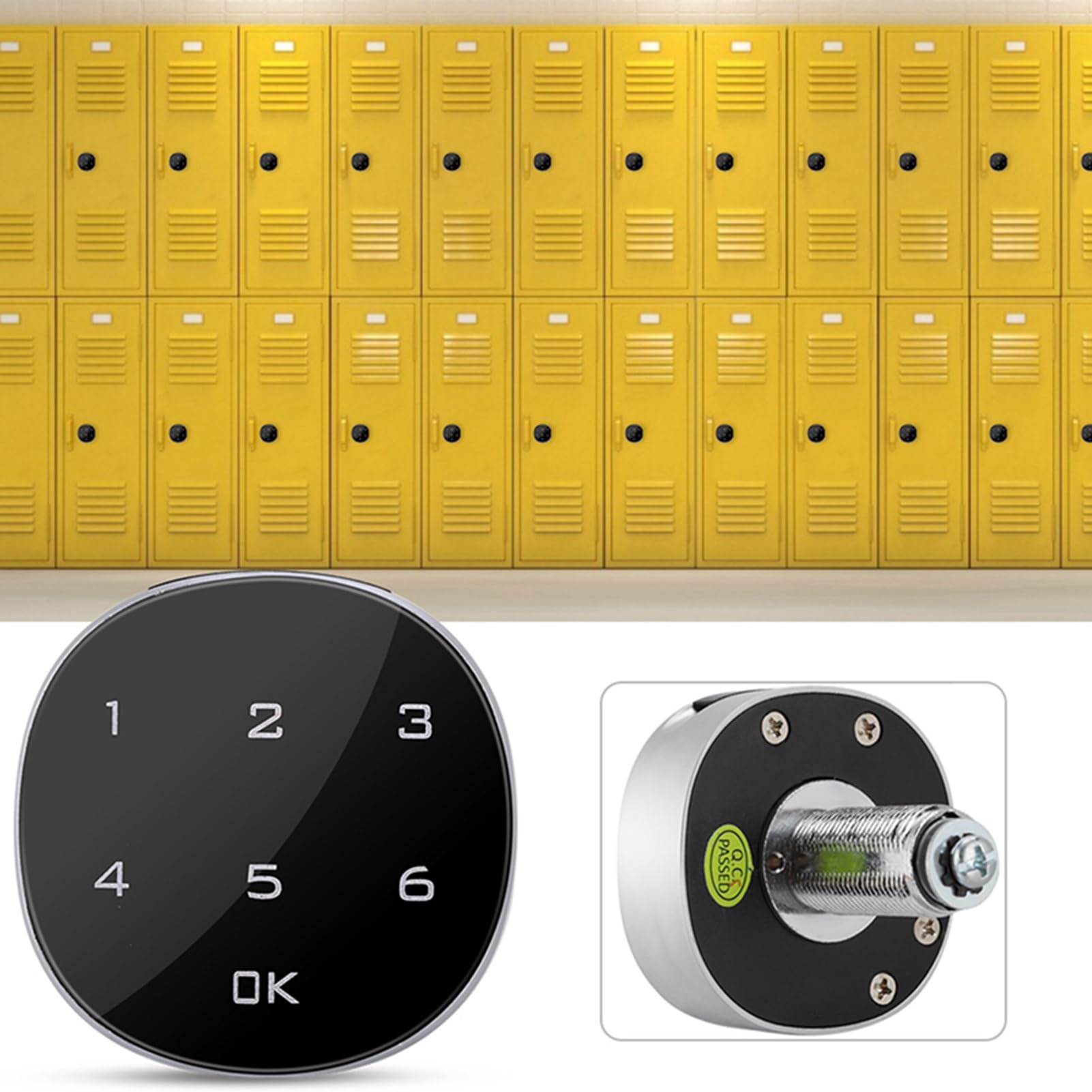 Serrure numérique Pas, serrure d'armoire en zinc avec 4 nations à 15 chiffres, serrure électronique tactile pour tiroir, boîte aux lettres, boîte à outils de sauna, installation