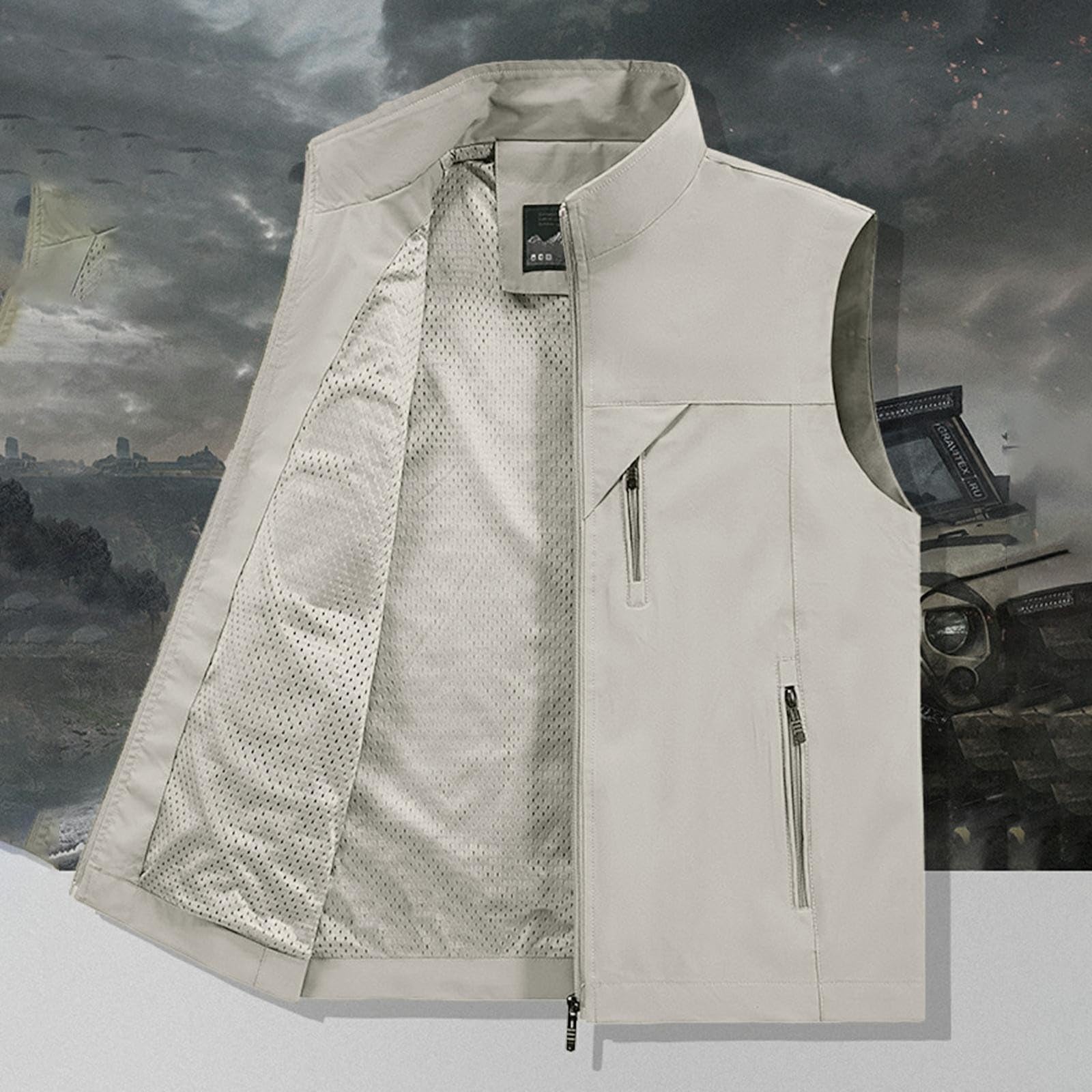 Herren Weste Sommer Leicht Ärmellose Mit Vielen Taschen Herrenwesten Sommer Dünne Anglerweste Softshell Kühlweste Outdoor Fahrrad Weste Elegant Arbeitsweste Übergrößen Arbeitsweste Sportlich