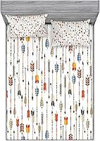 Vista 4 de Lunarable Grey Fitted Sheet & Pillow Sham Set, Pattern with Random Footprints Paw Traces Pet Legs Friendly Cats and Dogs, Decorative Printed 3 Piece