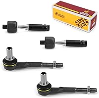 Vista 195 de Metrix Premium Chassis Parts - Kit de 4 piezas de extremos de barra de acoplamiento frontal exterior e interior compatible con Nissan Pathfinder