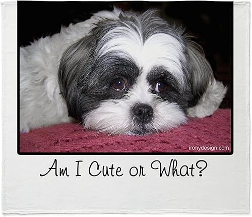 CafePress Linda manta de perro Shih Tzu de forro polar súper suave, 60 x 50 pulgadas