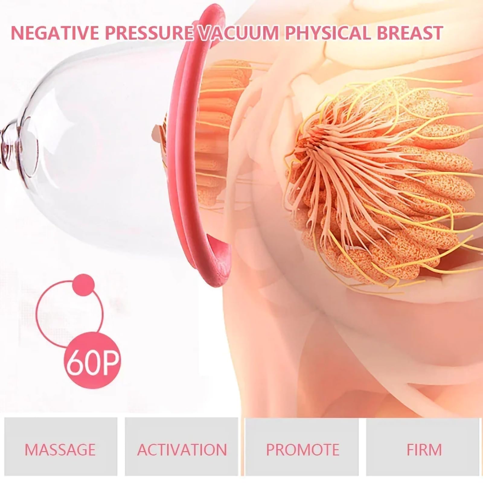 Ensembles de thérapie par ventouses sous Vide, Pompe électrique pour l'augmentation Mammaire, Massage de la Silhouette, Chargement USB, pour Une Poitrine Droite et élastique,D