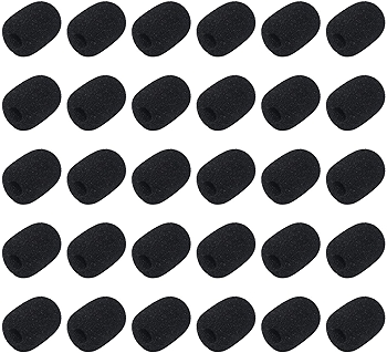 MEISO 黑色迷你泡沫麦克风防风罩 30个装