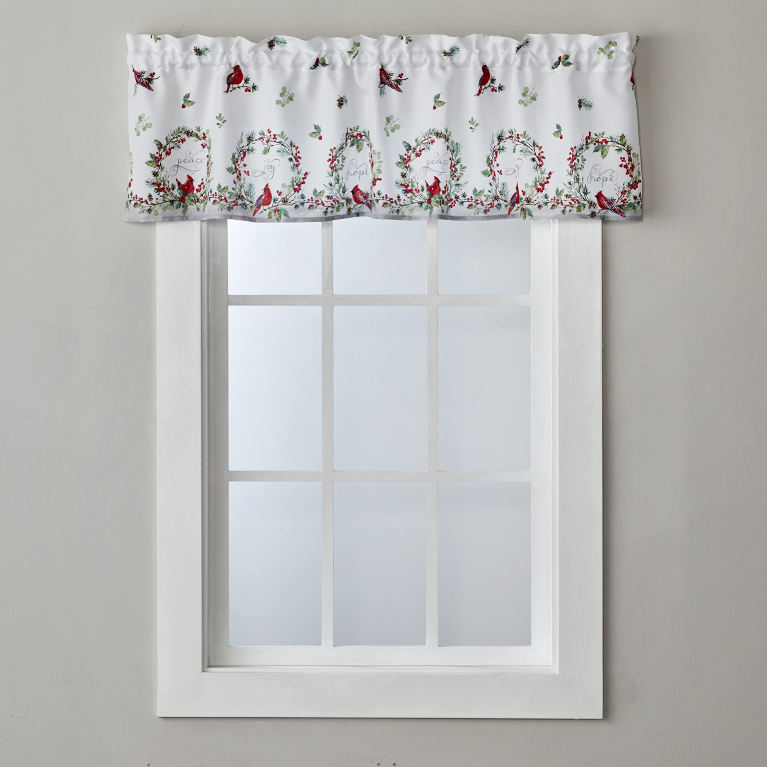 SKL Home by Saturday Knight Grandin Valance, 58 x 13, bianco/nero