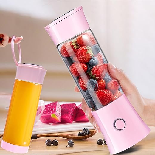 Toycol Mini Portable Blender 16Oz Pink