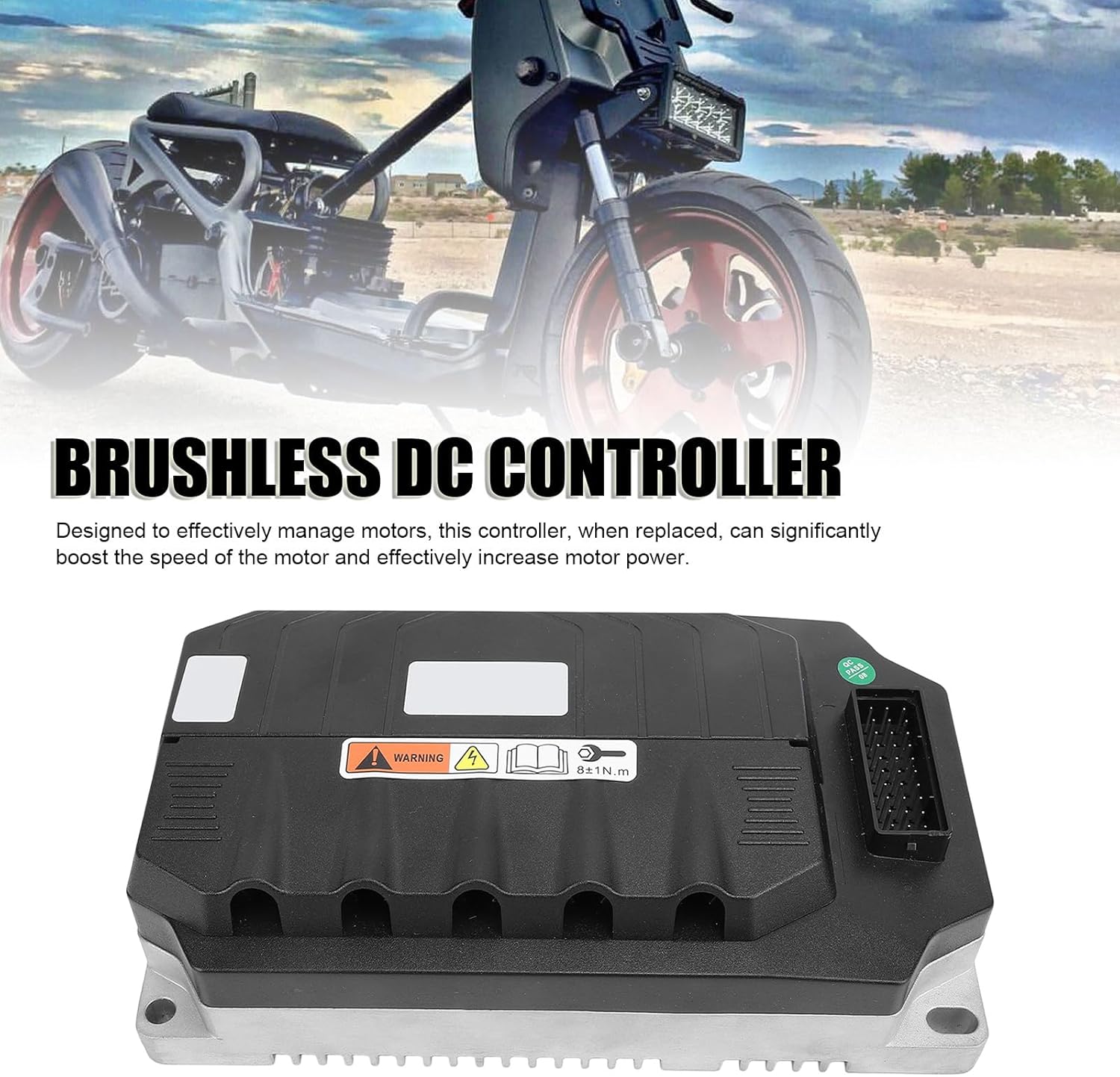 KIMISS 72V Brushless DC Motor Controller High Efficiency Sine Wave Controller for QS Motor Electric Motorcycle Mobility Scooter No More Than 5000W