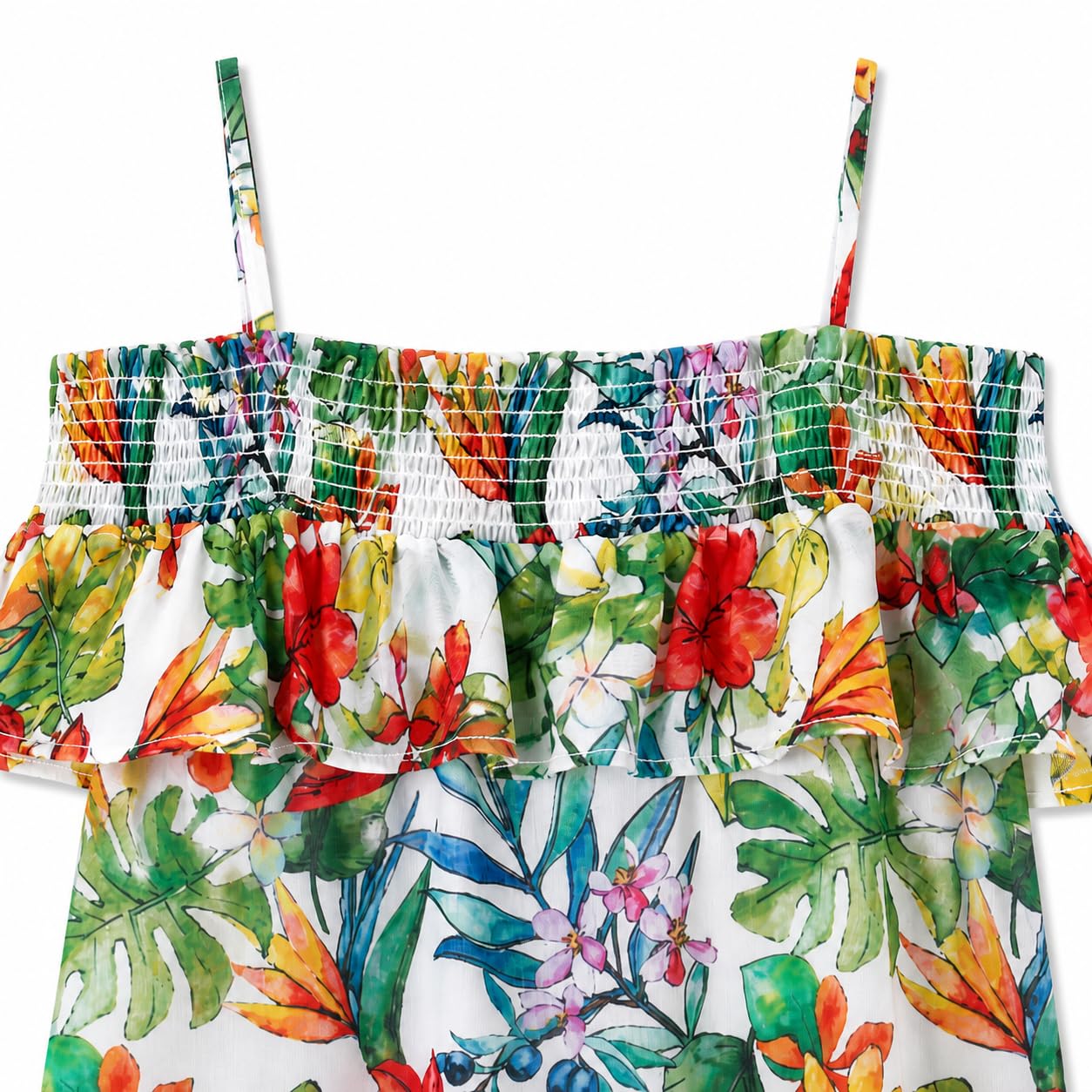 Generico Camiseta de tirantes para niña de verano con estampado floral y tirantes – Top ligero y fresco 10-16 años