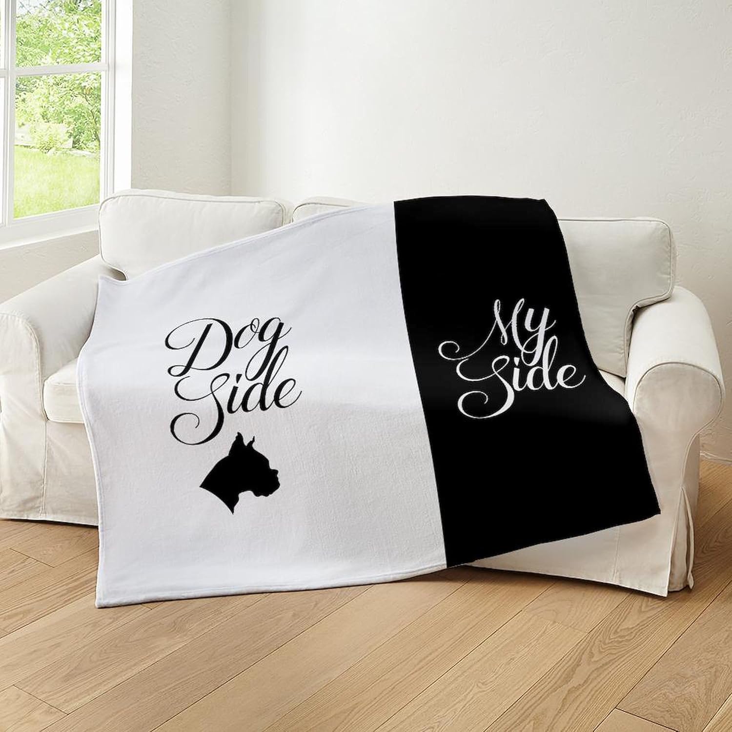 CafePress Dog Side and My Throw Blanket Super Soft Fleece Plush Throw Blanket, 60"x50"