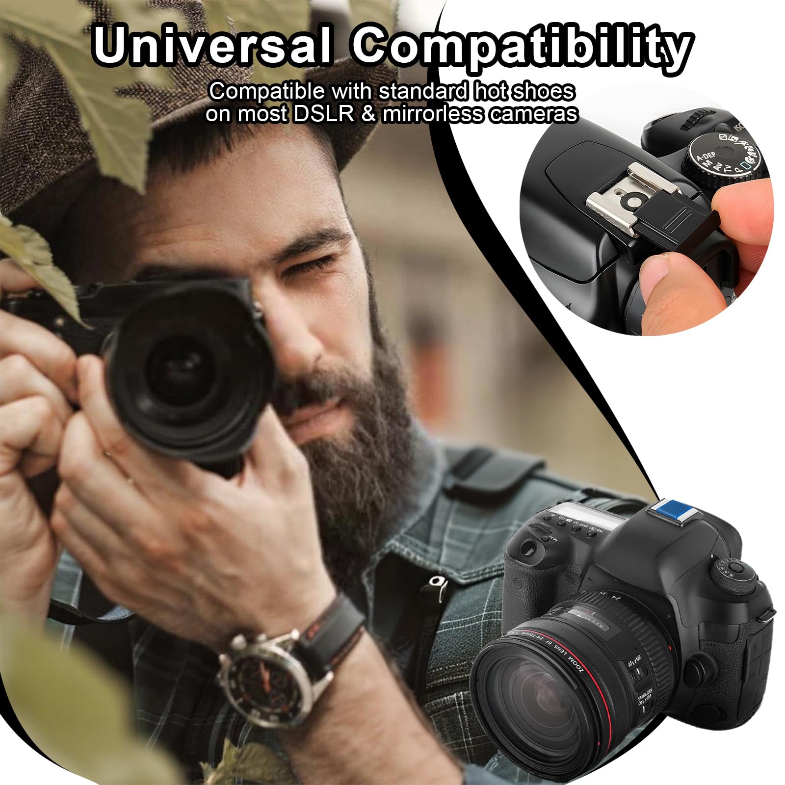 Couvre-griffe flash pour Nikon série Z, DSLR, Panasonic S5, GH5, Olympus OM-D & PEN – Compatible griffe ISO, résistant à la poussière et à l’humidité, lot de 4