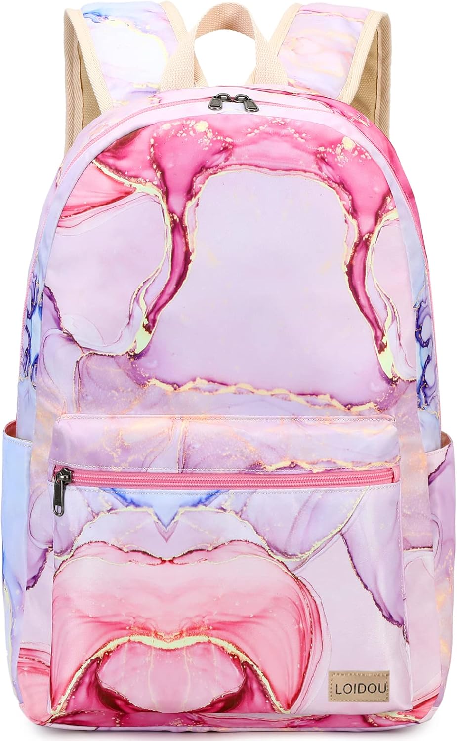 Miniatura 9 de LOIDOU Mochila para adolescentes y niñas, mochila escolar con lonchera y estuche para lápices, juego de bolsas escolares 3 en 1