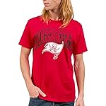 Junk Food Unisex Adult Nfl Bold Logo T-Shirt, Red, 3X-Large US