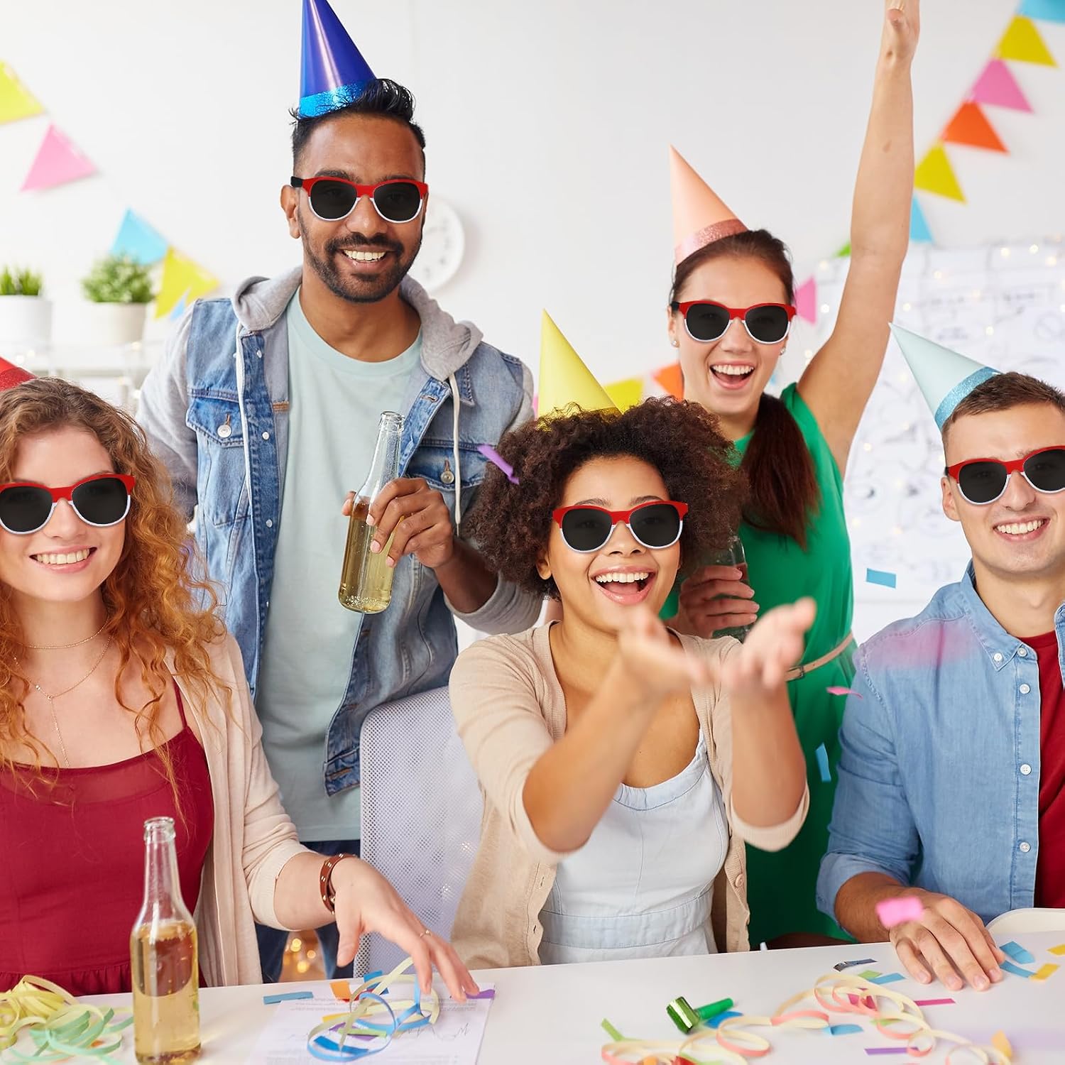 Relaxweex Sunglasses Party Favors Bulk Cute Cartoon Summer Sunglasses for Birthday Party and Outdoor Activity