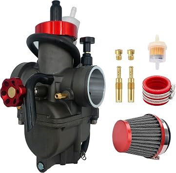 Carburetor Fit Ni-bbi PE28 Fit ATV Quad Scooter Dirt Bike Moped Scooter 28mm Carb with Needle Jet & Intake Manifold & Air Filter