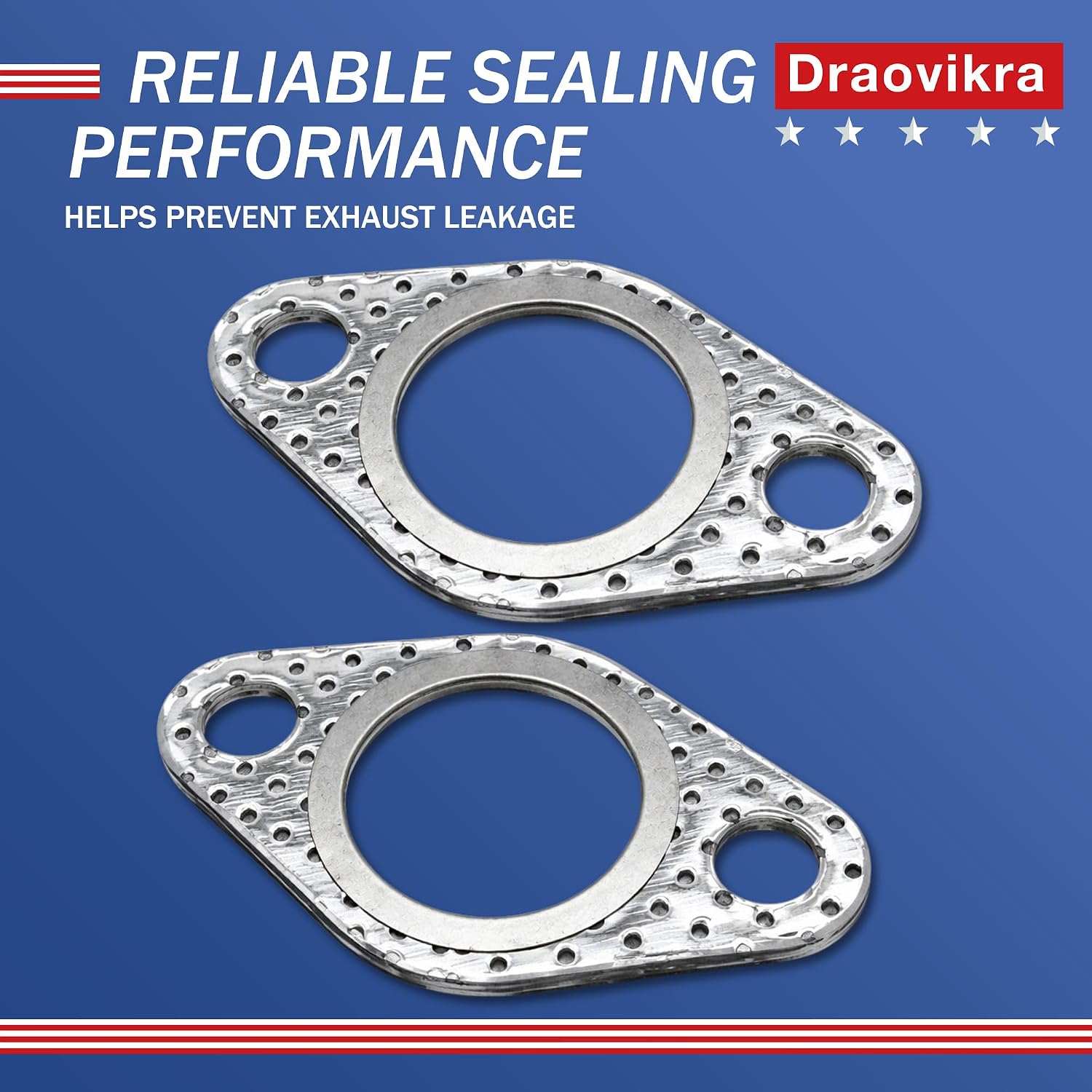 690970 Exhaust Manifold Gasket Replacement for 273485, Compatible with Briggs & Stratton 401000 403000 404000 405000 Series Engine, Lawn Mower Tractor Exhaust Gasket, 2 Pack