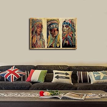 ネイティブアメリカン　額入りポスター【引き取り歓迎（配送ご相談）】 ネイティブアメリカン 額入りポスター【引き取り歓迎（配送ご