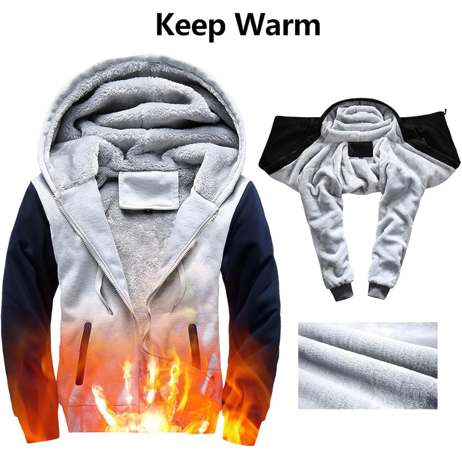 Dicker, Warmer Fleece-Hoodie für Herren für Scania, Sweatshirt mit Kapuze, Pullover, Jacke, Winter, langärmelig, Kapuzenpullover mit Taschen, Laufoberteile,A-XL