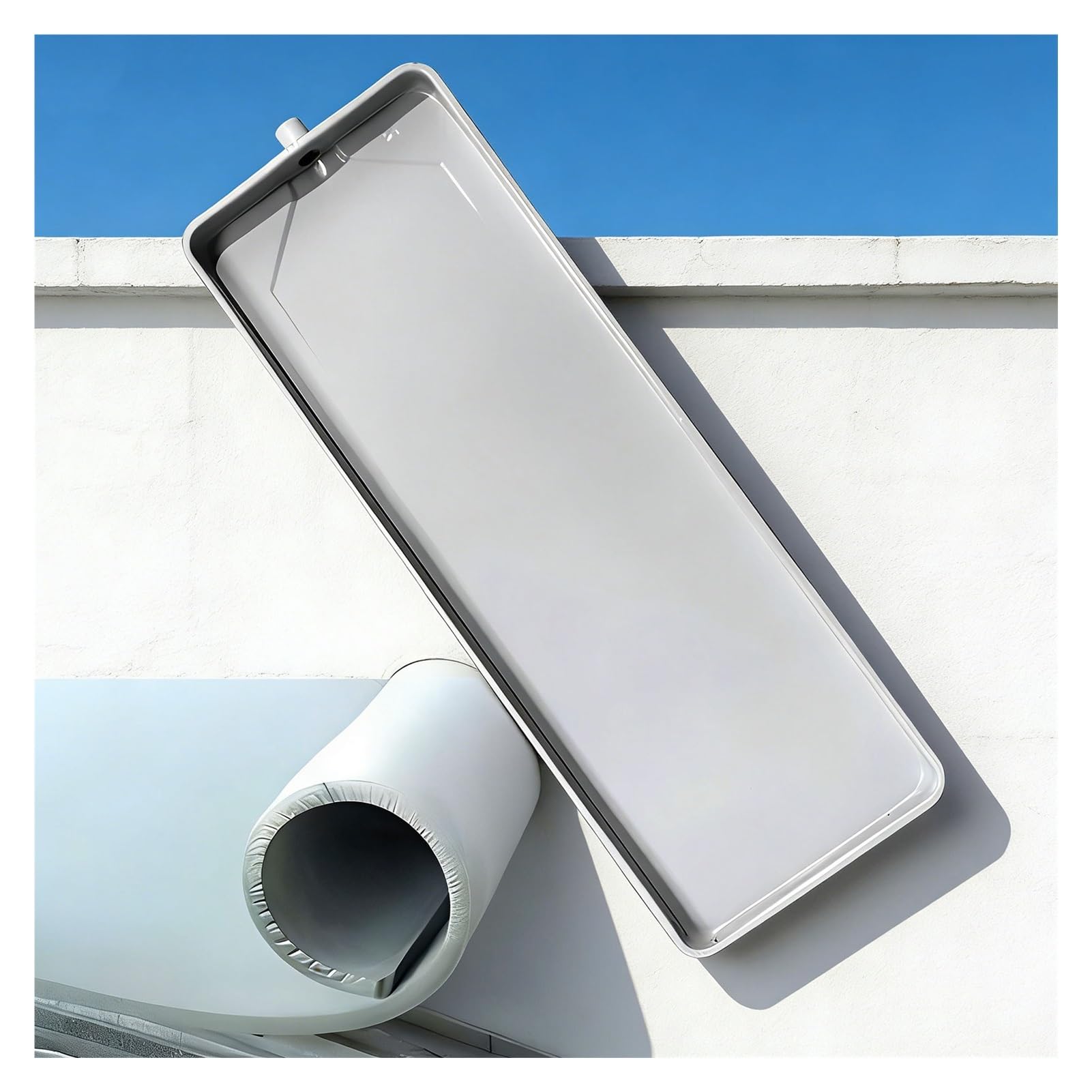 Vaschetta Raccogli Condensa Climatizzatore Interno, Vaschetta con Tubo Raccogli Condensa Climatizzatore per Unità Hvac, Sistemi Split(43.7x9.45in)