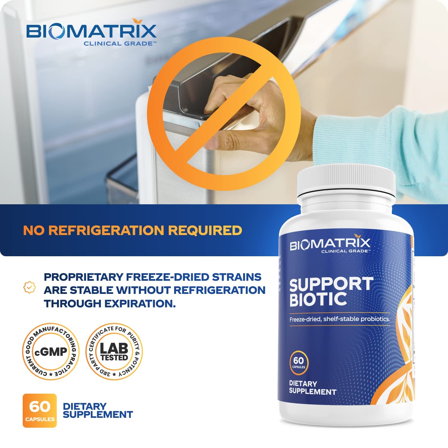 BioMatrix Saccharomyces Boulardii Probiotic, Shelf Stable Multi-Strain — Amazon image 3